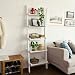 SoBuy Moderna Estantería Escalera con Cinco Estantes en Color Blanco,FRG17-W,ES