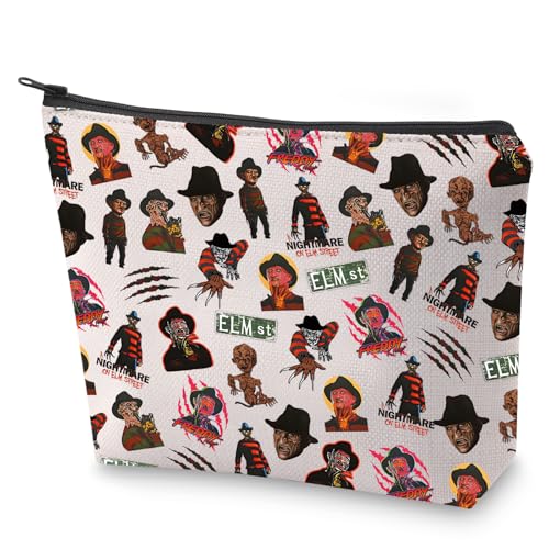 FK Lovers Gift NOES ELM Borsa per il trucco del film horror in con cerniera sacchetto regalo per gli amanti del film Olmo tela