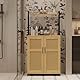 Lifewit 126 cm Küche Pantry Aufbewahrungsschrank mit Rattan Türen&justable Regale, Mikrowelle Stand Kaffee Bar Schrank für Esszimmer, Wohnzimmer, natürlich