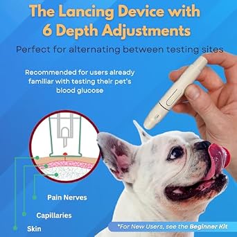 PetTest PetLink+ Expert Glucose Kit and Purple Bumper Case