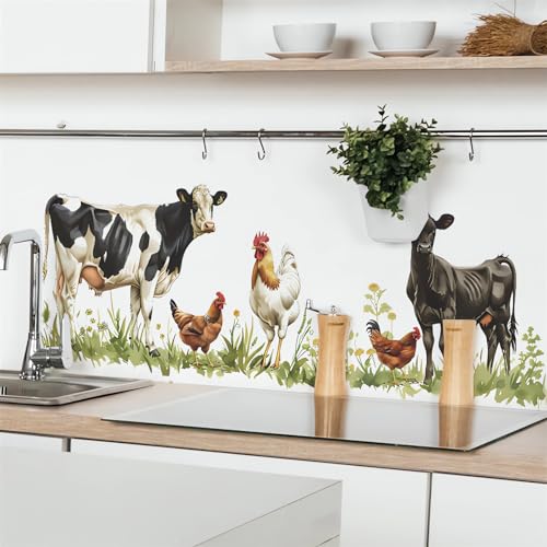 Vinilo Decorativo sácinora Animales Cow Angus Chickens miniatura 6