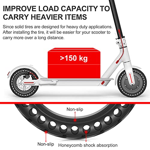 Solid Tire Compatible with Xiaomi M365 / Gotrax GXL V2, 8.5 inches Solid Tires Explosion Proof Tire for Xiaomi Mijia M365 and GOTRAX GXL V2 Electric Scooter (2 PCS) - Image 5