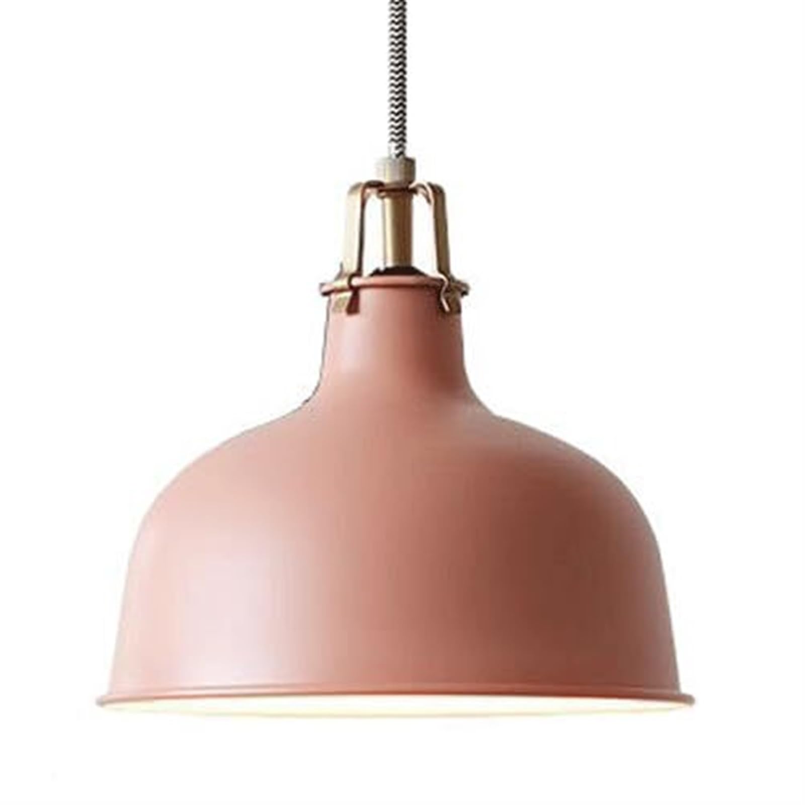 SYAXVOM American Industrial Style Pendant Light - Iron Hanging Lamp with E27 Head Decorative Chandelier for Restaurant, Loft, Hallway(Pink)