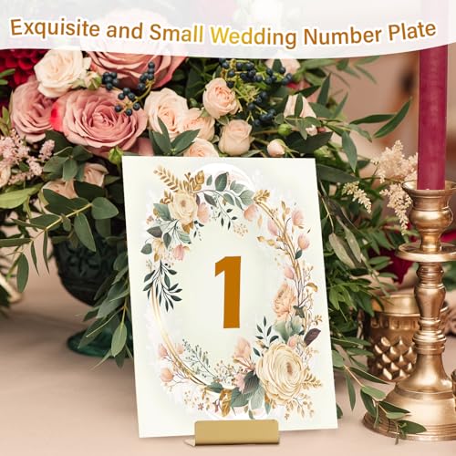 Image of 30 Pcs Place Card Holders Gold Table Card Holder Table Number Stands Antique Small Signs for Display Price Tags Food Signs Reception Party Photo Wedding Favor(Matte Finish)