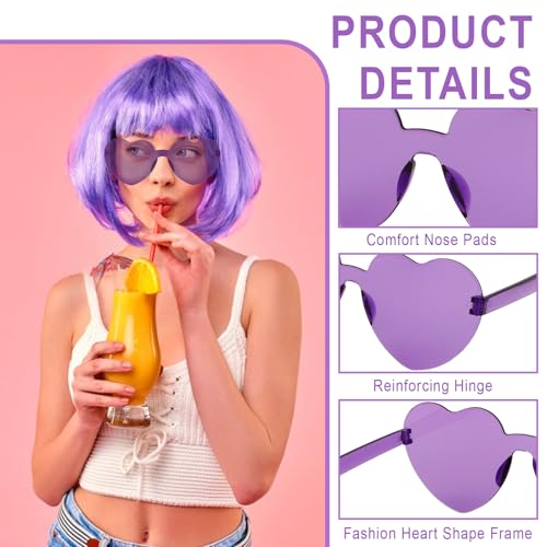 Image of Heart Sunglasses 12 /18 /24 Pcs Heart Shaped Glasses for Women Cute Funny Party Glasses Party Favors Accessories