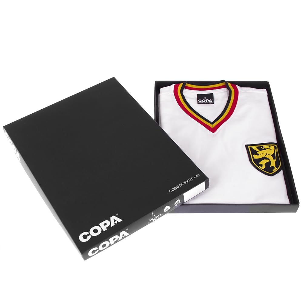 COPA - Maglia da Trasferta - Calcio - Uomo - Belgio Anni '70 - Bianco - 100% Cotone