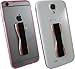 LOVEHANDLE Universal Phone Grip for Smartphones & Mini Tablets - Phone Holder for Hand - Wireless Charging Compatible - Made in The USA - Black Elastic Strap with Rose Base
