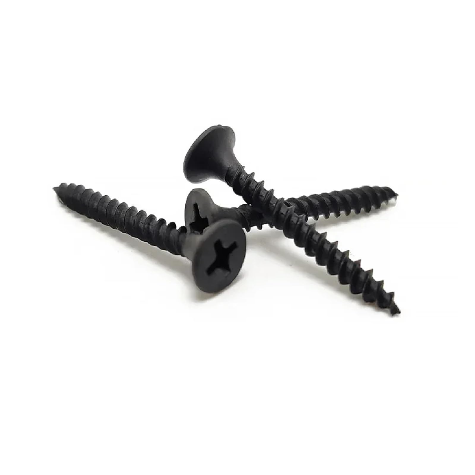 Juego De 220 Tornillos Autorroscantes For Madera De Cabeza Avellanada Plana Phillips De Acero Al Carbono Negro M3.5, Surtido En Caja.(20 BOXES)