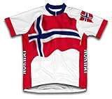 ScudoPro Norway Flag Short Sleeve Cycling Jersey for Women - Size M