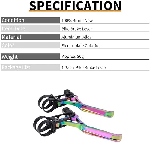 Miniatura 3 de Keenso Palancas de freno de bicicleta, aleación de aluminio ultraligera, palanca de freno deslizante de aceite, accesorio de ciclismo para bicicleta