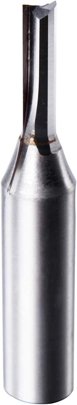 HQMaster Straight CNC Router Bits Carbide Tipped End Mill 1/2 Inch Straight Plunge TCT Milling Cutter 6mm Cutting Dia. 22mm CEL/Depth, 70mm OAL Woodworking Tool Wood MDF Plywood