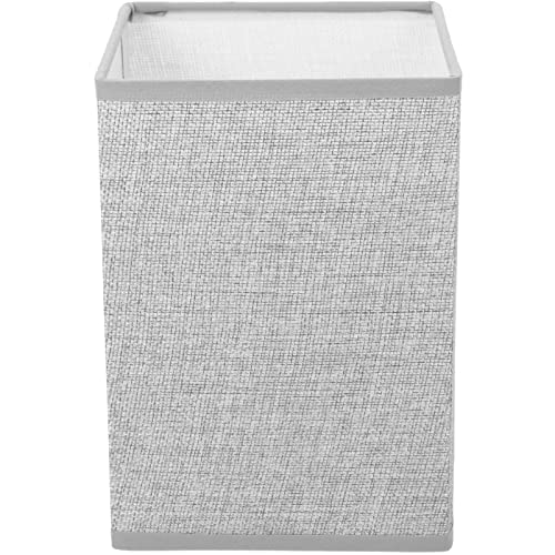 Beavorty Leinen Lampenschirm Quadratische Tischleuchte Ersatzschirm Stoffschirm Kronleuchter Lampenschirm Lampenabdeckung für Stehlampe Tischlampe Wandleuchte Pendelleuchte Dekoration Grau Cover