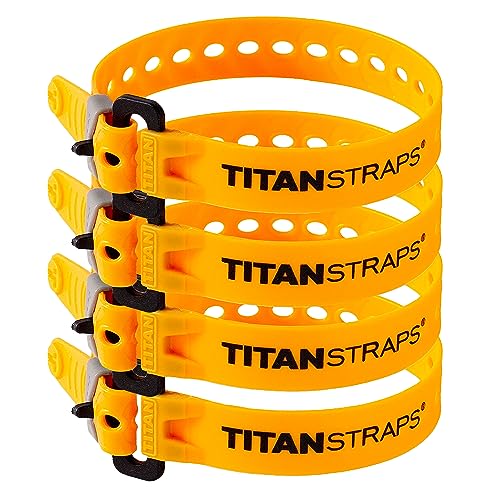 Titan Utility Straps Mini Straps Set to Organize Computer Cables Arts & Crafts and Fishing Rods (10 Length / 4-Pack Sunflower)