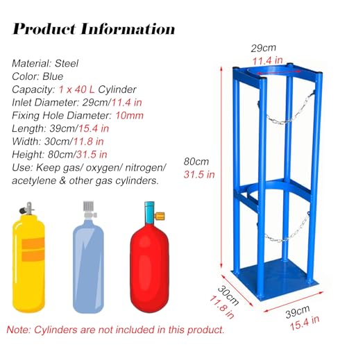 Gasflaschen-Aufbewahrungsregal, Stahl-Organizer-Regal mit Kette, festes  Gestell, ideal fr sichere und effiziente Aufbewahrung von Gasflaschen :  Amazon.de: Gewerbe, Industrie & Wissenschaft