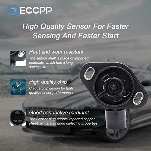 Eccpp Throttle Position Sensor Switch 911-753,Fit For Acura Integra, For Honda Accord Civic Del Sol For Honda Cr-V, For Honda Crx For Honda Prelude,Tps Sensor 16400P06A11 #TOP2