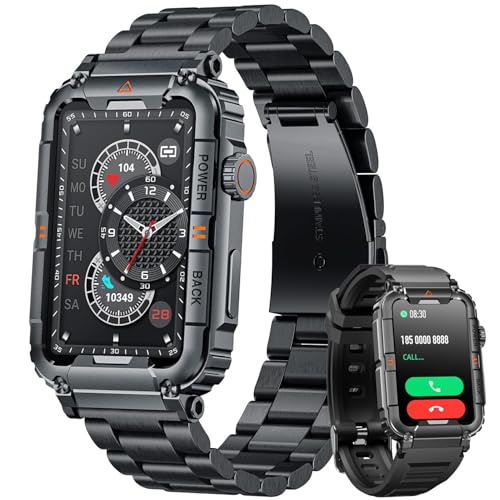 Reloj Inteligente Hombre Smartwatch con Llamadas: 1,57' Reloj de Fitness con alertas de Mensajes Podómetro Monitor sueño 100+ Modos de Deporte...