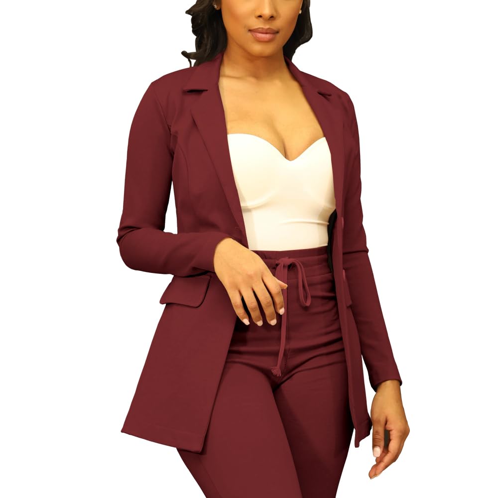 Women Casual Blazer Open Front Long Sleeve Work Business Suit Jacket Womens Lightweight Lapel Button Blazers Jackets-image-24
