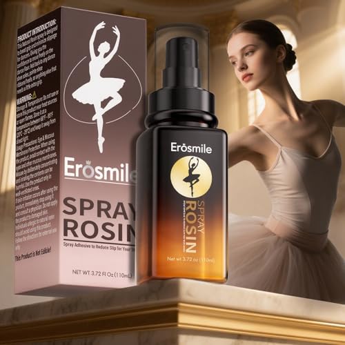 EROSMILE Rosin Spray for Dancers Non-Slip Grip Spray for Ballet Pointe Shoes & Pole Dancing Enhanced Grip & Long-Lasting Ideal for Aerial Dancing & Ballet Dancer -3.72 OZ