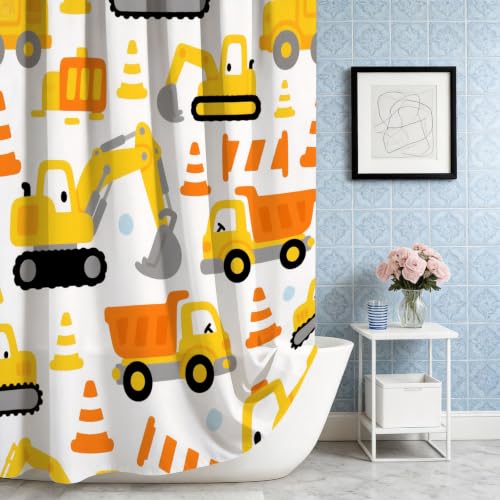 Rideau de douche anti moisissure en polyester imperméable camion benne