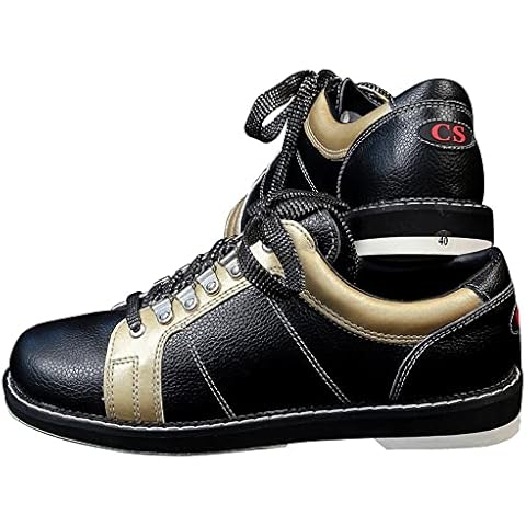 Zapatos De Bolos De Cuero para Hombre Tazones Transpirables Informales Zapatillas Deportivas Antideslizante Resistente Al Desgaste Cover