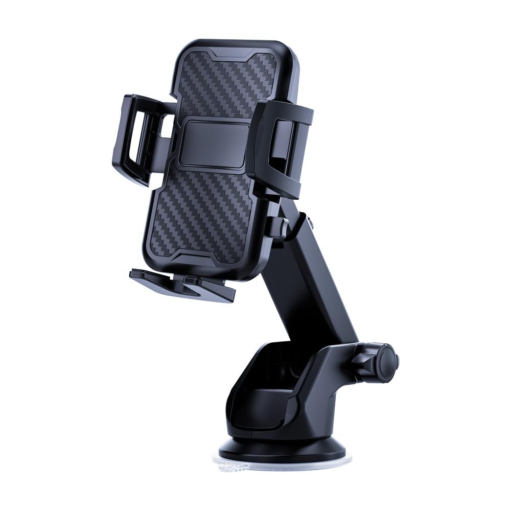 NIKTVEZ Car Phone Holder, for Suzuki Vitara Strong Suction Adjustable Car Mount, 360° Rotation & Extendable Arm for Dashboard & Windscreen,A
