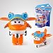 Sunny - L5CM Mini Robot Super Ali Playset Giocattolo del Ragazzo Creativi Trasformante Bambola, Super Wings Deformazione Robot Set Bambino Decorazione della Stanza Regalo di Festa