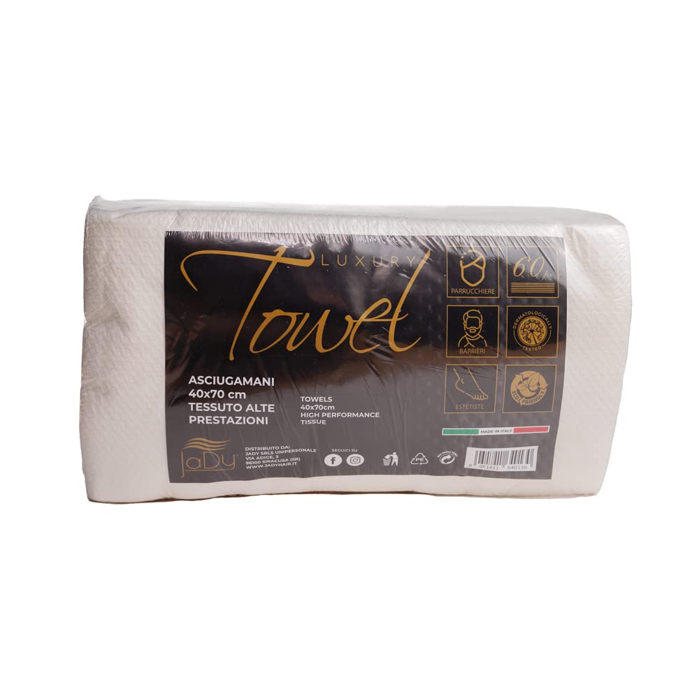 JaDy - Jednorazowe Ręczniki Papier Ręczniki Jednorazowe Fryzjer 40X70 Conf 60szt Luksusowe Luksusowe Jednorazowe Made In Italy (1)