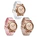 YiJYi Compatible for Samsung Galaxy Watch (42mm) Bands, 20mm Silicone Strap Sports Replacement Wristband Large Small for Galaxy Watch 42mm SM-R810/SM-R815,Gear Sport (3pcs Pack-A, Small(6"-7.8"))