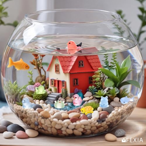 Image of FEXIA 25 Styles Mini Resin Animals,100 PCS,Fairy Garden Accessories Outdoor