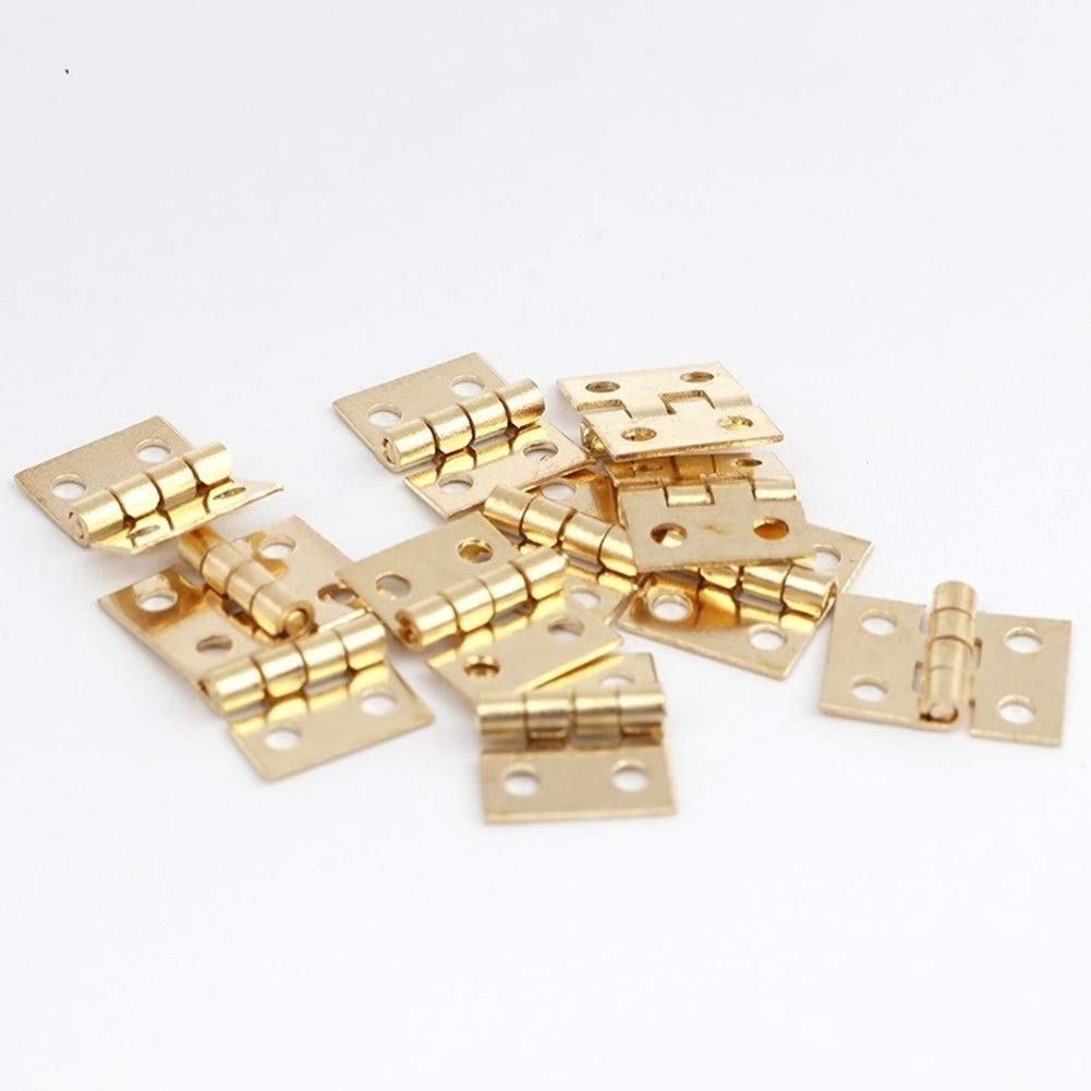 Shiketong One Color 10Pcs Mini Copper Hinges 8X10mm Small Hinge For Jewelry Box Wooden Box Diy