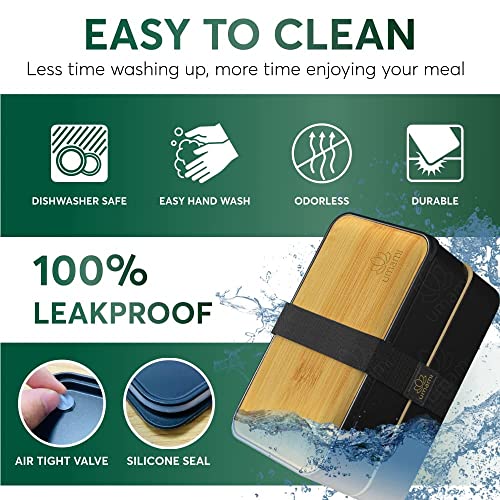 Umami N4 Bento Box Adult All-In-1 W/ 4 Utensils 100% Leakproof thumb #3