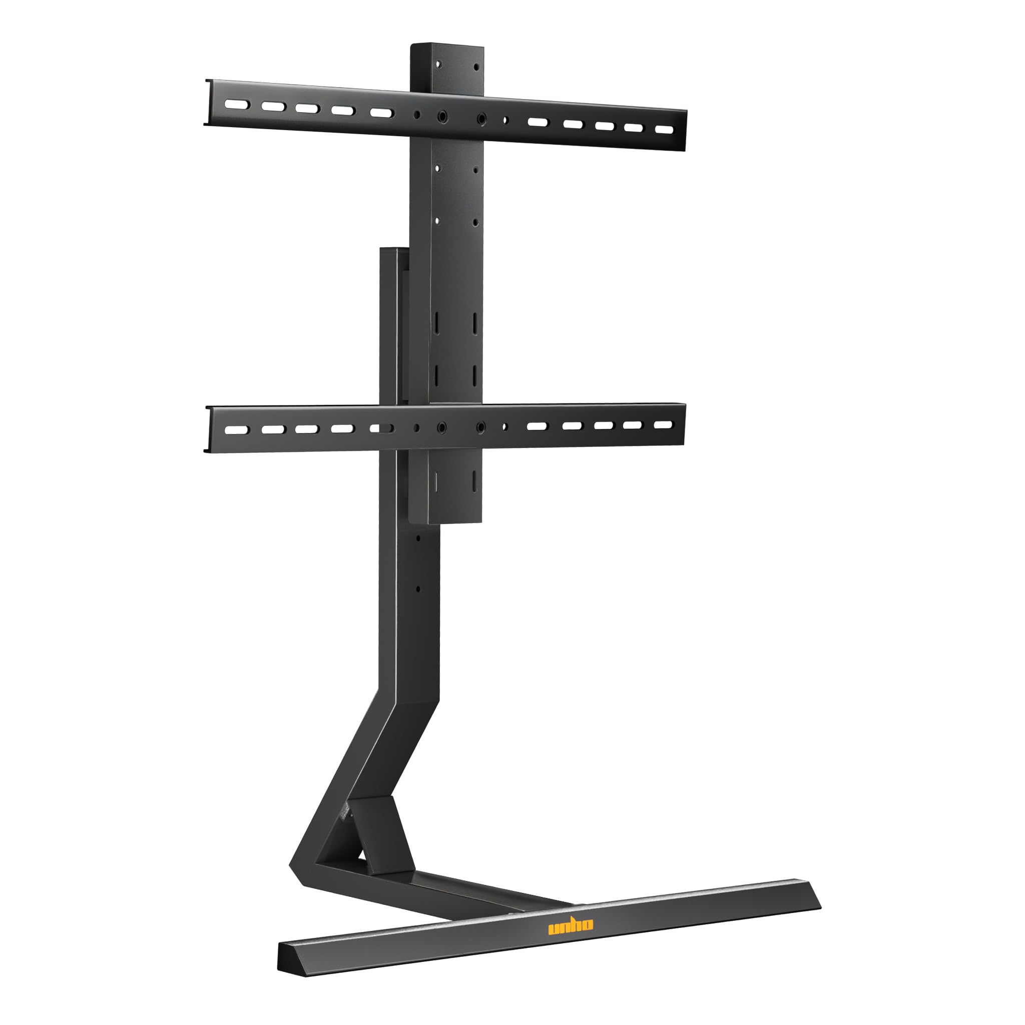 unho Supporto TV da Tavolo per 40-75 Pollici Porta TV Regolabile Stabile | Acciaio Ispessito, Peso Max 50kg, Max VESA 600x400mm, Ruotabile a sinistra e a destra 45°