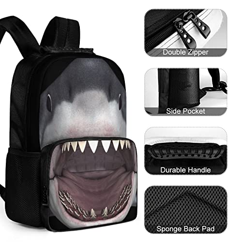 Skymoon Children's 3D Animal School Backpacks (16 Inch,Shark)3