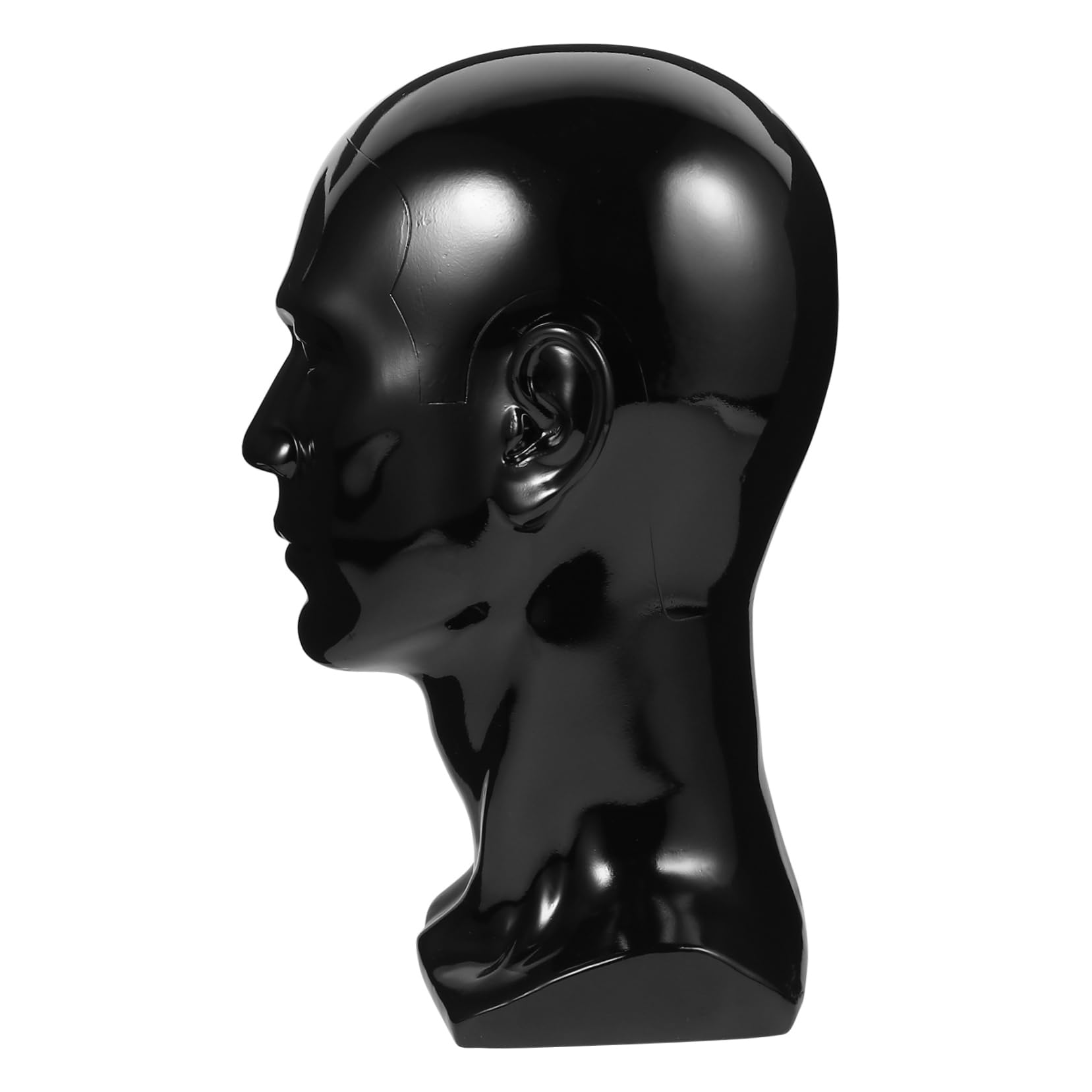 PartyKindom PVC Male Mannequin Head Display Holder for Wigs Hats Glasses and Headpieces Multi Purpose Styling Stand for Salons Home Use and Travel Head Circumference