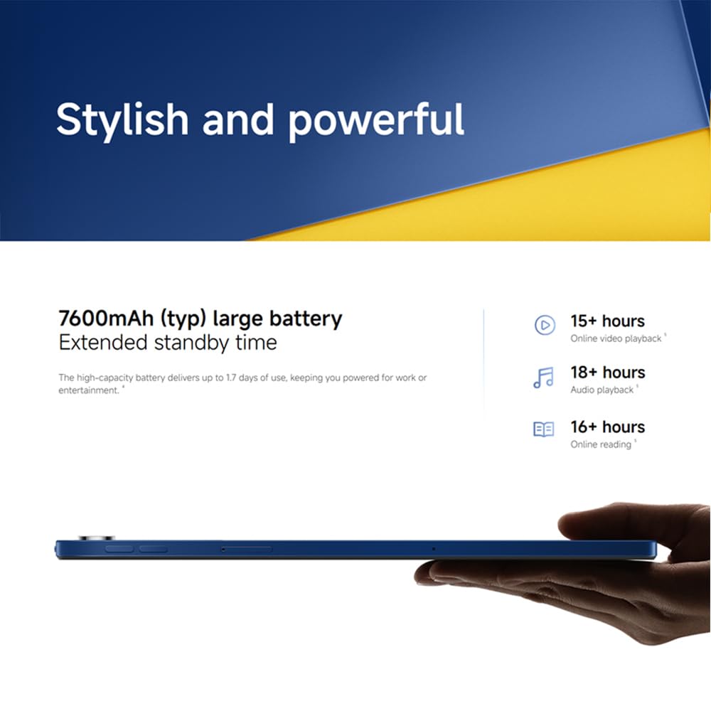 Xiaomi POCO Pad C1, Tablette 9.7'', 6+128Go, Android 16,Snapdragon 6s 4G Gen 2, Batterie Longue autonomie 7600mAh, IPS LCD, 120Hz,18W, HyperOS 3, avec Chargeur(Bleu)