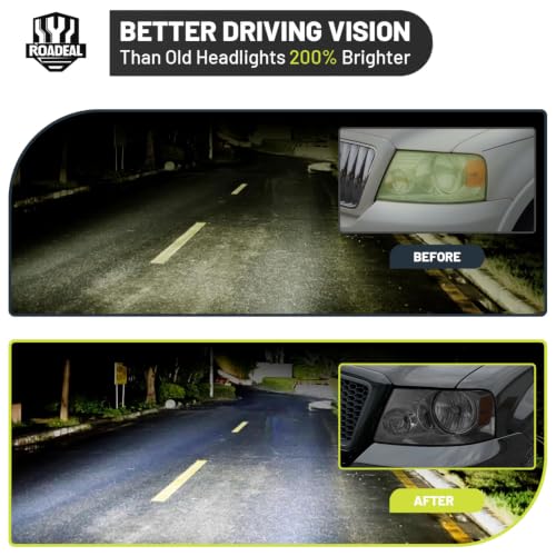 Image of Headlights for 2004-2008 Ford F150 /2006-2008 Lincoln Mark LT | Halogen Headlamp Replacement with High Low Beam Bulbs, Smoke Housing, Driver & Passenger Side