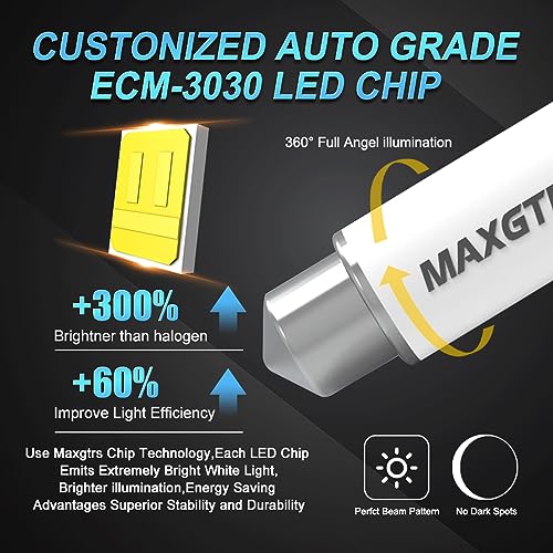 Lámpara LED MAXGTRS 39MM C5W C10W 5730 para Auto miniatura 3