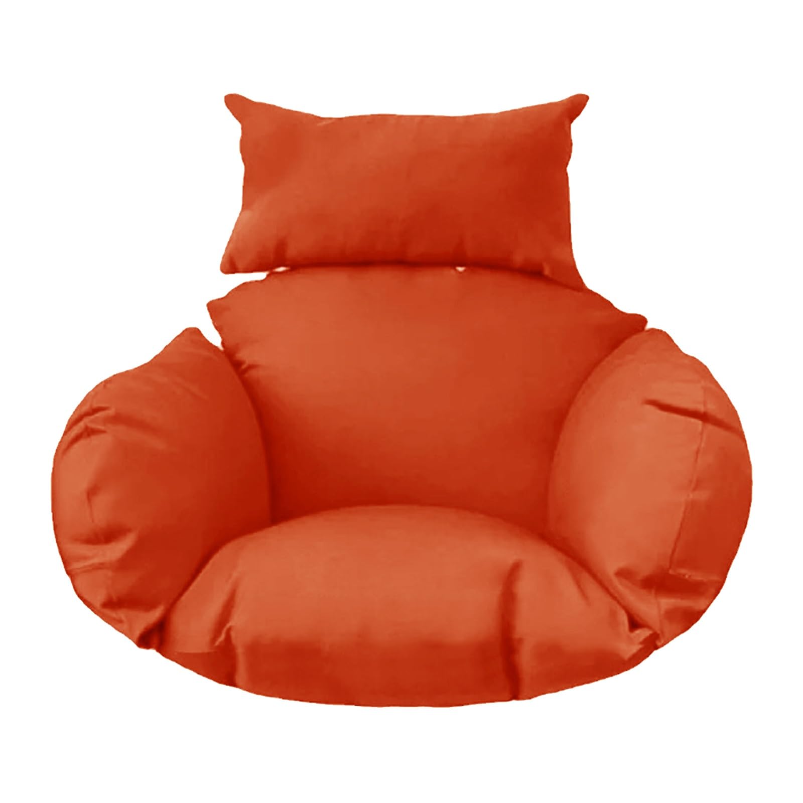 Hanging Egg Chair Cushion, Does Not Include Chairs, Soft Hanging Basket Chair Cushions, Removable Washable Thicken Egg Chair Cushion for Outside Patio Bedroom Garden and Balcony(Orange,Cushion only) โ image 1