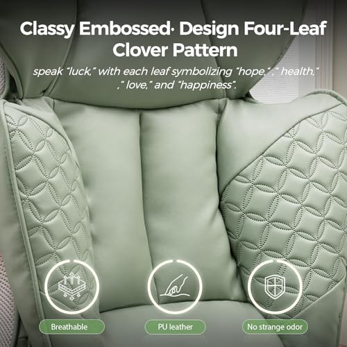 Image of GTPLAYER Big and Tall Gaming Chair 400lbs Heavy Duty Office Chair with Foot Rest & Ergonomic Pocket Spring Lumbar Support, High Back 3D Saddle Shaped Cushion for Back Pain Relief, Green