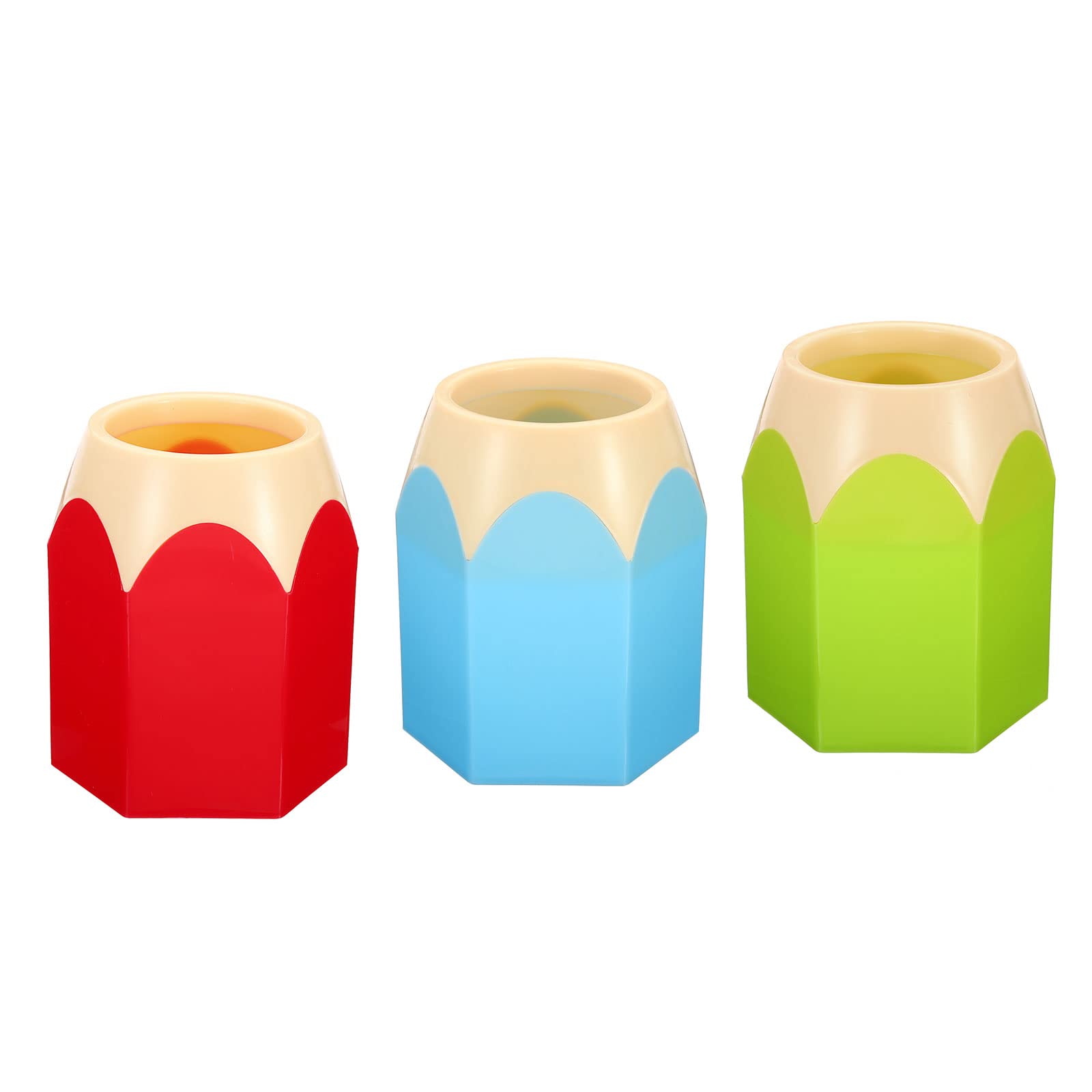 Porte-crayons de bureau PATIKIL lot de 3 pots colorés pour organiser l'espace de travail