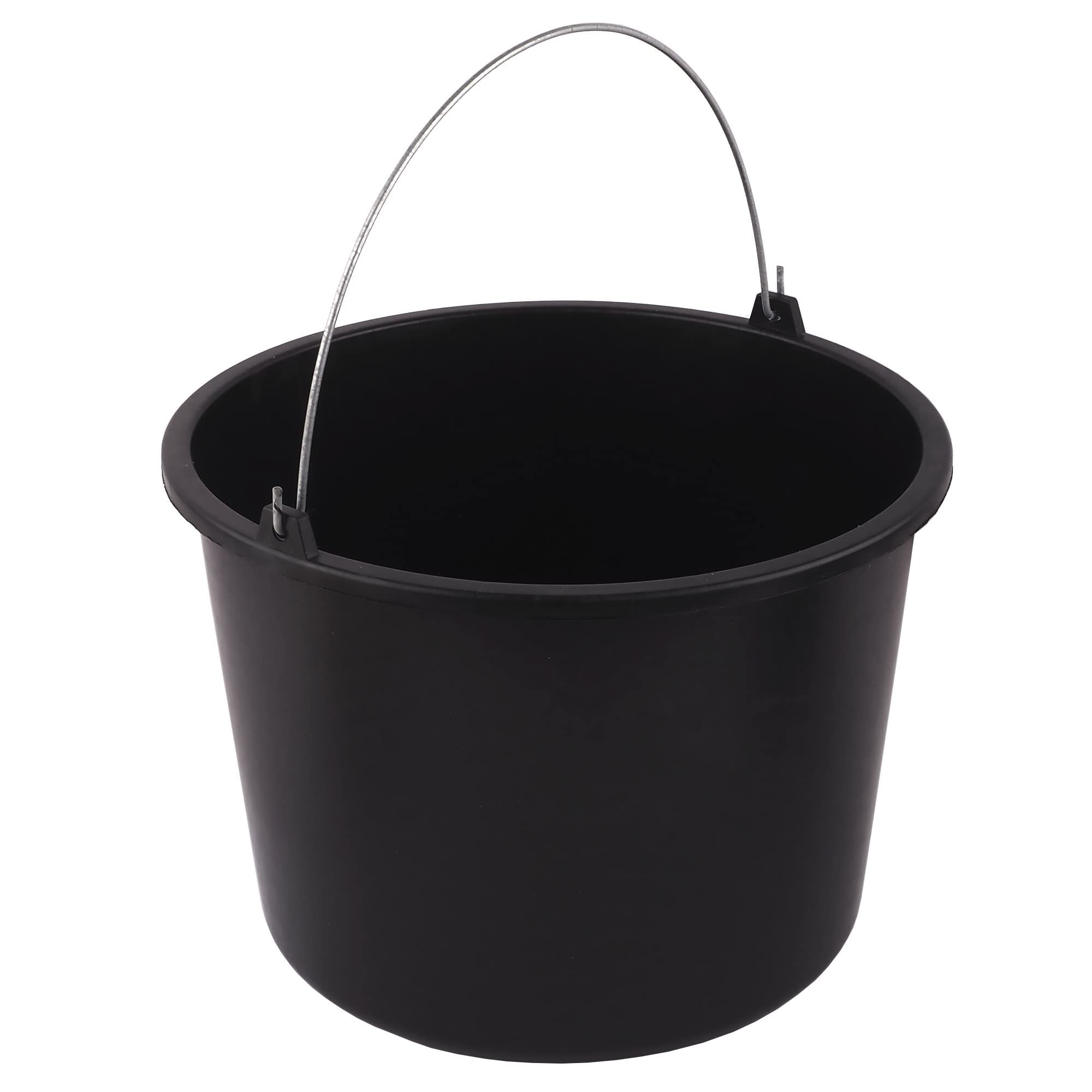 10x Baueimer 16 l aus Kunststoff Putzeimer Zementeimer Mörteleimer Garteneimer Wassereimer ideal für Renovierungs- und Bauarbeiten Kunststoff-Eimer Schwarz Universal
