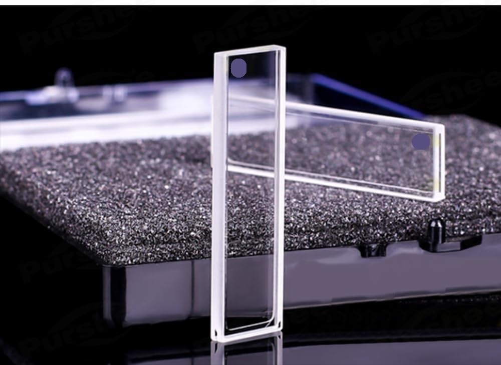 Cubeta de cuarzo, longitud de trayectoria de 0,5 mm, alta transmitancia para espectrofotómetro, paquete de 2