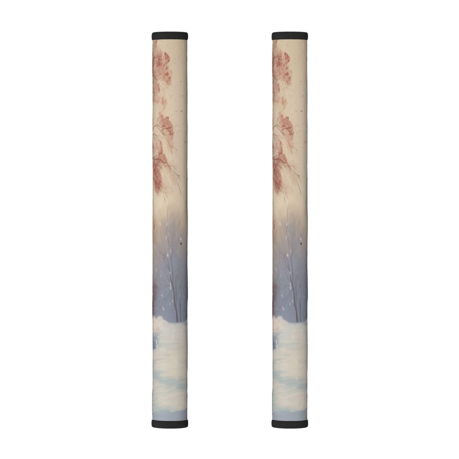 VGFJHNDF Refrigerator Door Handle Covers 2-Pack, Winter Landscape Printed Protect and Decorate for Fridge Ovens Dishwashers
