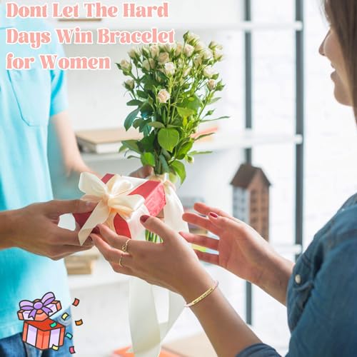 YANCHUN Dont Let The Hard Days Win Bracelet Inspirational Gifts for Women Remember Who You are Bracelet Christmas Stocking Stuffers Gifts3