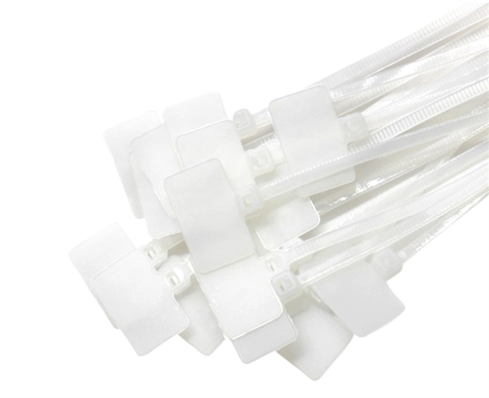 Enmrfvkz 100Pcs White Nylon Cable Marking Ties