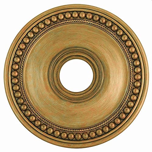 Image of Livex Lighting 82074-48 Wingate Ceiling Medallion, Hand Painted Antique Gold Leaf
