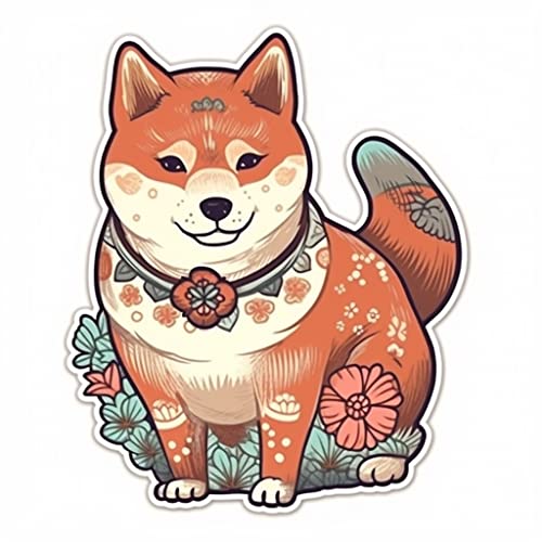 Image of Yoonek Graphics Shiba Inu Dog Vinyl Decal Sticker for Car, Laptop, Tumbler, More. #001631