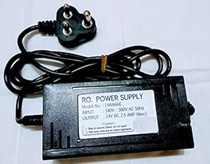 Power Supply Plastic SMPS 24V 2.5 Amp Adapter for RO Water Purifiers (Black)