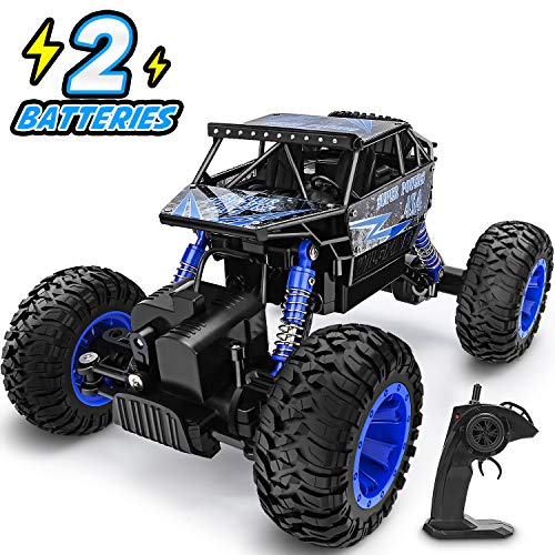 YEZI RC Car 1:18 Large Scale,2.4Ghz All Terrain Waterproof Remote Control Truck with 2 Batteries,4x4 Electric Rapidly Off Road Car for,Remote Control Car for Kids Boys and Adults