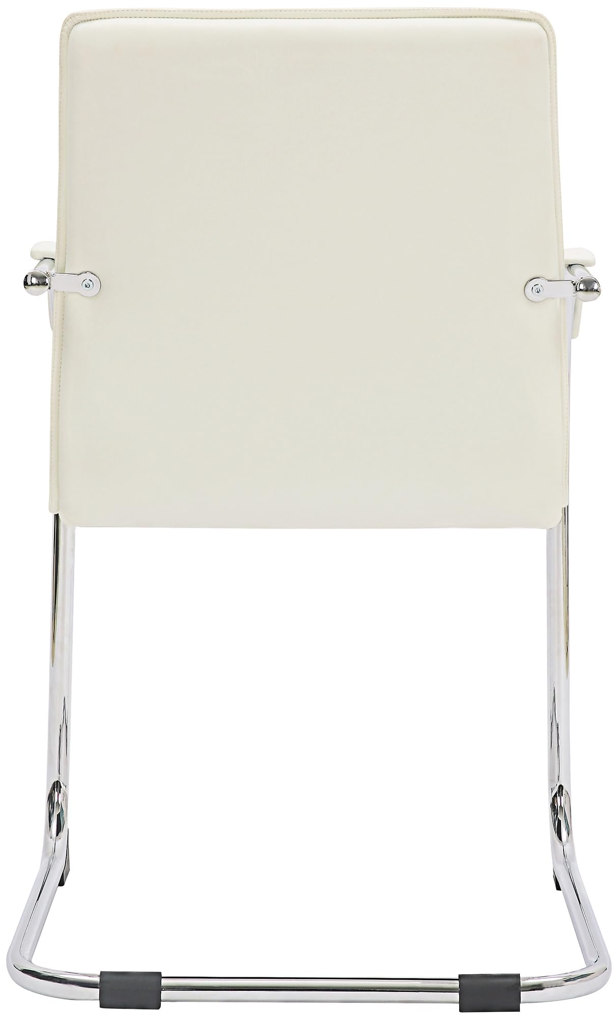 CLP Chaise Visiteur Tira Similicuir I Chaise Cantilever avec Assise rembourrée, Couleur:Blanc